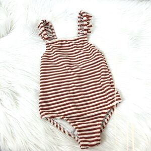 Rylee + Cru Striped Terry Cloth One Piece Swimsuit Size 2/3Y
